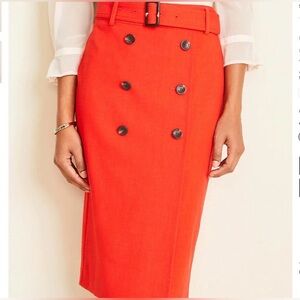 Ann Taylor Buttoned Faux Wrap Skirt